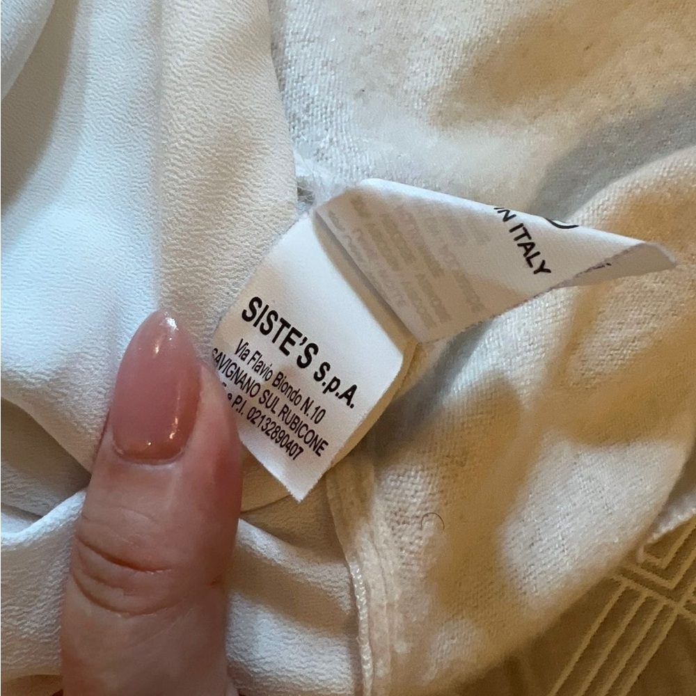 Made in Italy More SISTE Chic Cream V-Neck wool Women's Sweater| size M - Picture 11 of 16